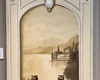 $1,200 - Authentic Vitorio Splendore signed Trompel’oeil style scenic wall panel, 36” x 60” (#10)