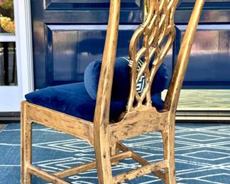 Another view showing the unique gilt painted finish