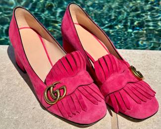 $300 - Pink Gucci Marmont pumps, size 38