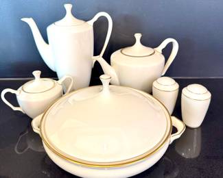 $380- Lenox Mansfield 48 Piece serving set (includes 8 plates, 8 salad, 8 dessert, 8 cups, 8 saucers & 8 bowls)