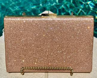 $100 - Kate Spade rose gold clutch 9"