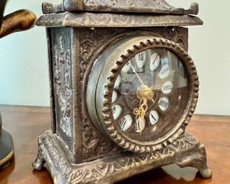 $200- Decorative clock, heavy! - 6x4x9