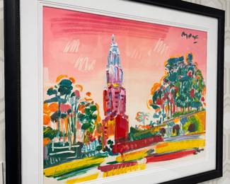 Peter Max “Balboa Park #8” Acrylic on Lithograph with COA - 42L x 36H (includes frame). Call to inquire for pricing.