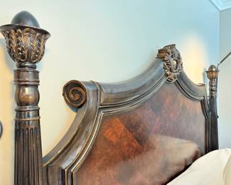 Up close of the king headboard detail.