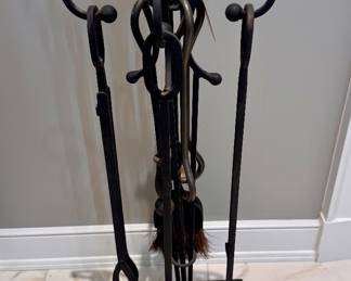 $180 - 9 piece fireplace tool set.