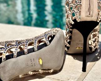Another view of the stunning Sergio Rossi crystal pumps