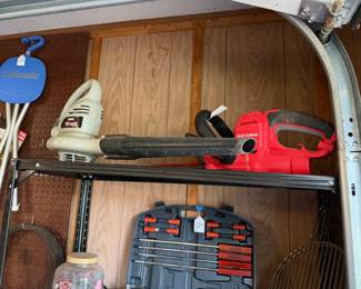 leaf blower, hedge trimmer