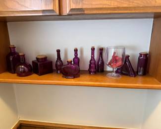 purple bottles