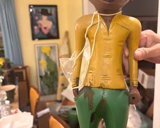 Vintage Hand-Carved African Colon Statue