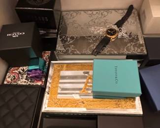 Collection of Designer Jewelry and Watch Presentation Boxes