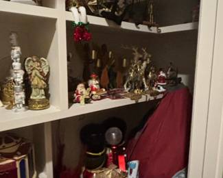 Assorted Christmas Collectibles and Nutcracker Figurines