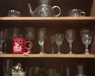 Clear Borosilicate Glass Teapot and Cup Set
