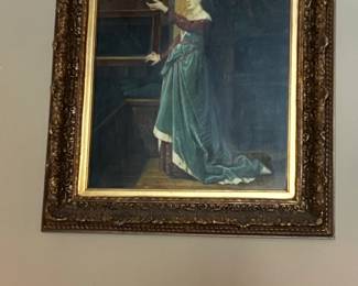 Reproduction Painting Young Lady with a Parrot by Eugene Accard