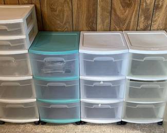 Plastic storages on wheels