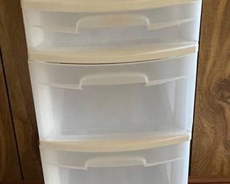 Plastic storage on wheels