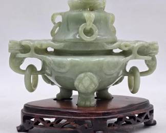 jade dragon incense burner
