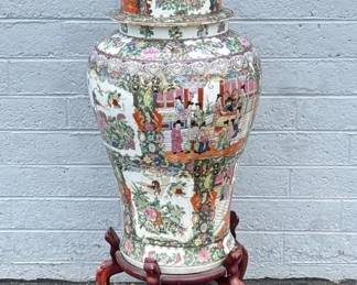 foo dog floor vase