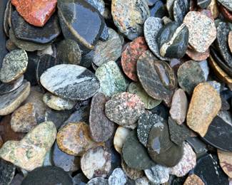 Sliced and tumbled stone