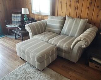 Loveseat with matching ottoman