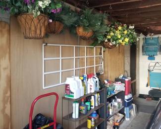Garage supplies; artificial flowers