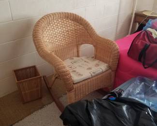 Wicker rocking chair