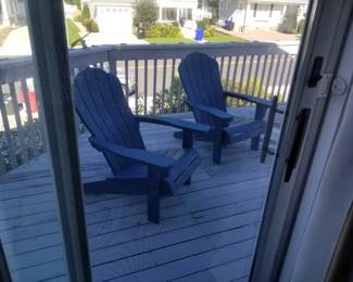 Plastic Adirondack chairs