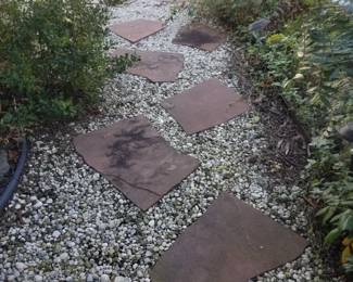 Slate stepping pieces