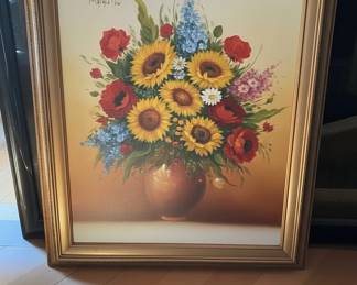 C. Benolt Floral Still Life Oil Painting