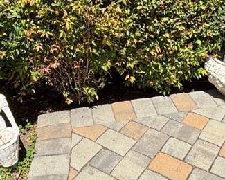 Cast Stone Garden Basket Planters