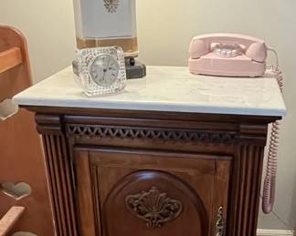 Webb Marble Top Nightstand, Pair of Two