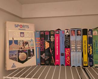 Vintage VHS, basement closet