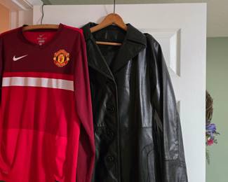 Vintage ladies leather coat.