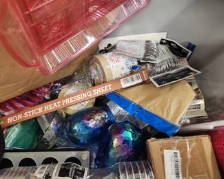 Tote of Party Supplies