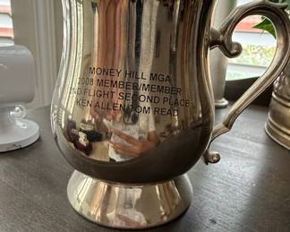 Silver-Plated Golf Tournament Trophy Tankard