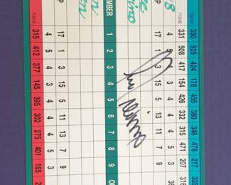 Lee Trevino Autographed Golf Scorecard