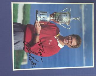 Tom Kite Signed Photograph with Claret Jug