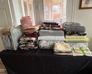 Assorted Vintage and Modern Bedding and Textiles Lot