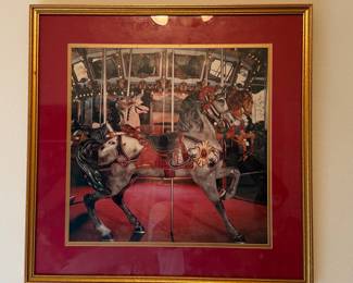 Lee Dubin "Carousel" Offset Lithograph
