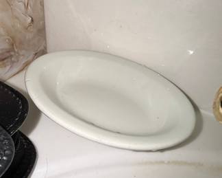 Antique Ironstone Soap Dish