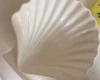 Vintage Ceramic Scallop Shell Baking Dish, Made in Japan
