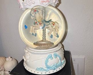 Carousel Parade Musical Snow Globe