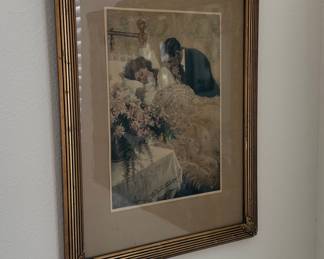 C. Clyde Squires "Her Gift" Lithograph Print