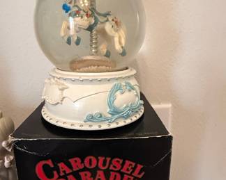 Carousel Parade Musical Snow Globe