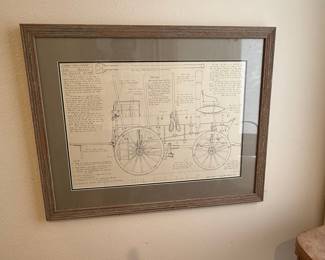 John Thompson 'Cowboy Chuck Wagon' Technical Drawing Print Set