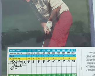 Jack Nicklaus Signed Golf Scorecard Display