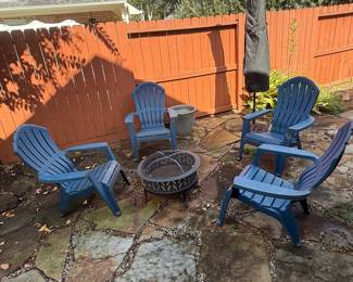 Adams RealComfort Adirondack Chairs - Set of 4, Blue
