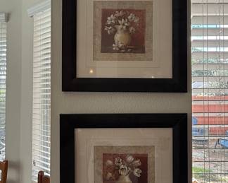 Set of 2 Floral Still Life Framed Prints