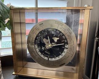 Seiko World Time Desk Clock with Airplane Second Hand