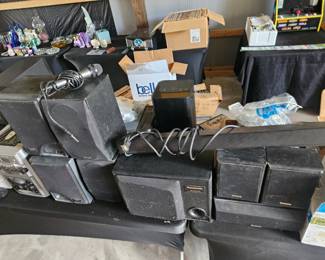 Stereos, Speakers, Sound Bars and a Karoke Player...  