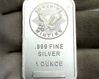 Sunshine Minting Eagle 1 Troy Oz .999 Fine Silver Bar
